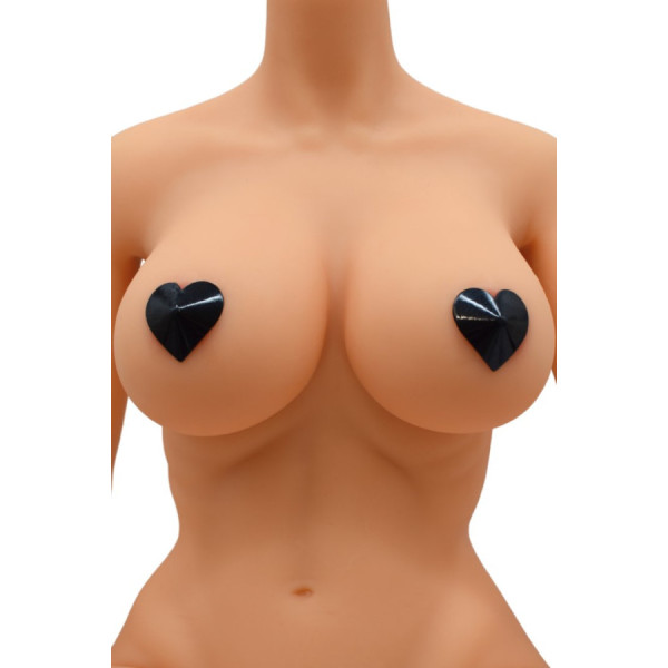 Nipple Métal noir Cache tétons cœur 
